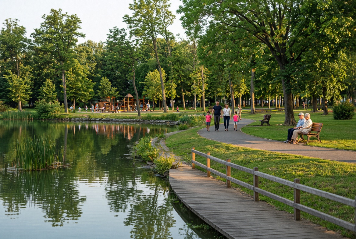 Park Valle di Ledro — místo k odpočinku, setkávání i pohybu u vody